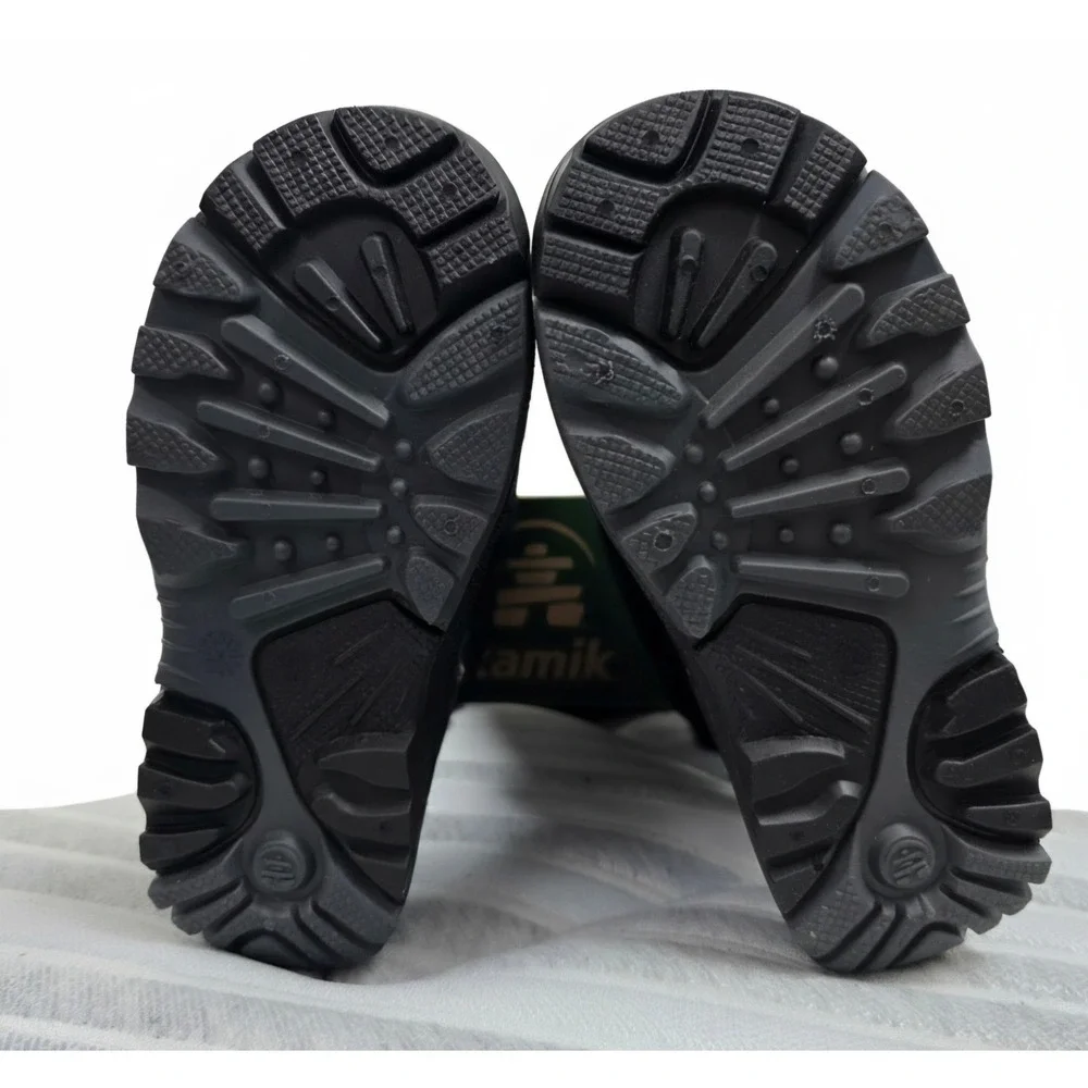 Kamik Waterbug 5 Kids Snow Boots Black Charcoal Waterproof Size 12 NEW in Box